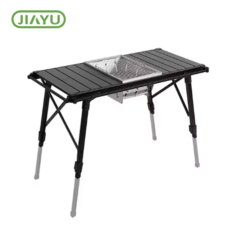 Justerbar sammenleggbar camping BBQ -bord